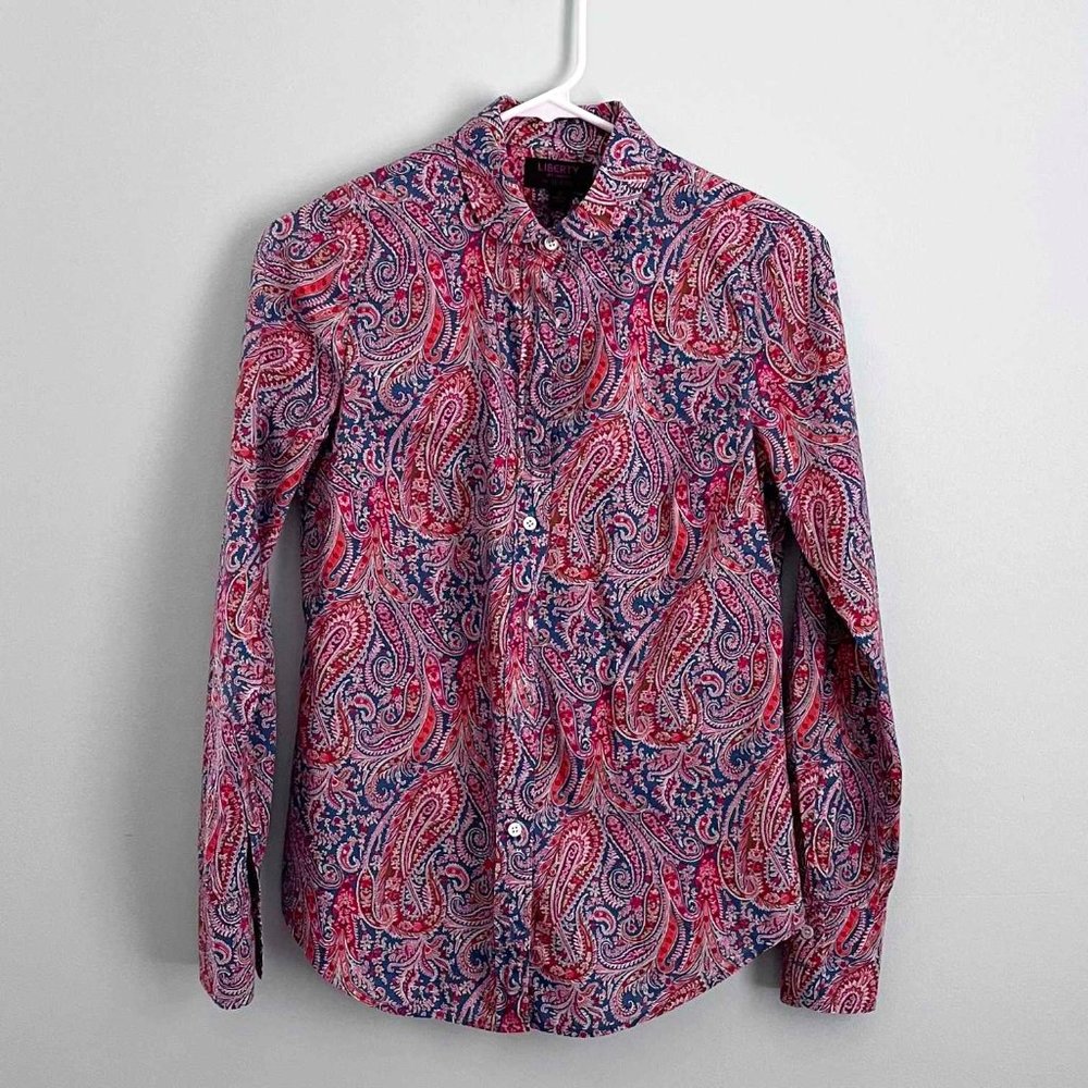 *LAST CHANCE* J. Crew perfect shirt liberty fabric